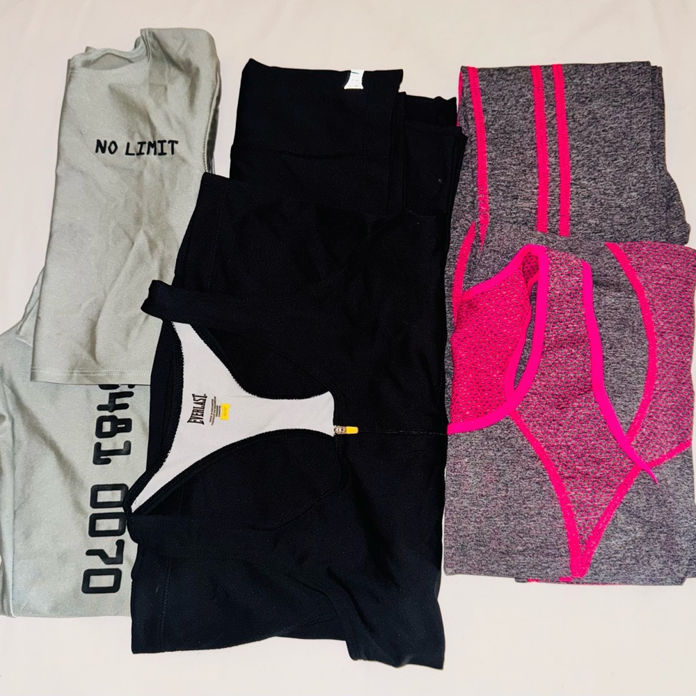 Everlast set + 2 Women's Activewear Sets- Black, Gray, Pink